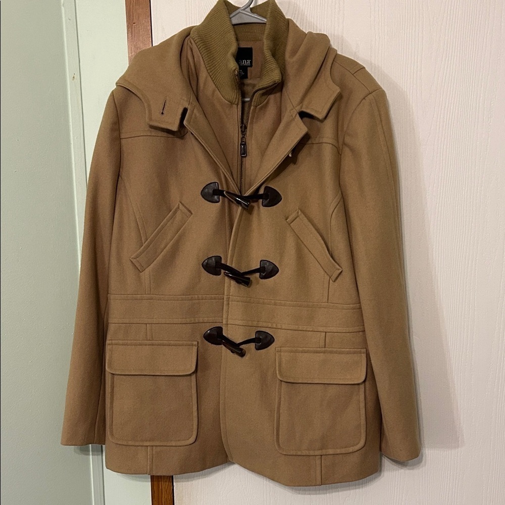 A.N.A Women’s Wool Coat With Hood Size XL